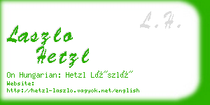 laszlo hetzl business card